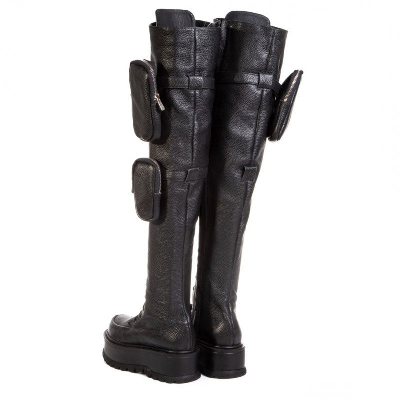 Bocanci Piele Naturala Dama Pocket Platforma