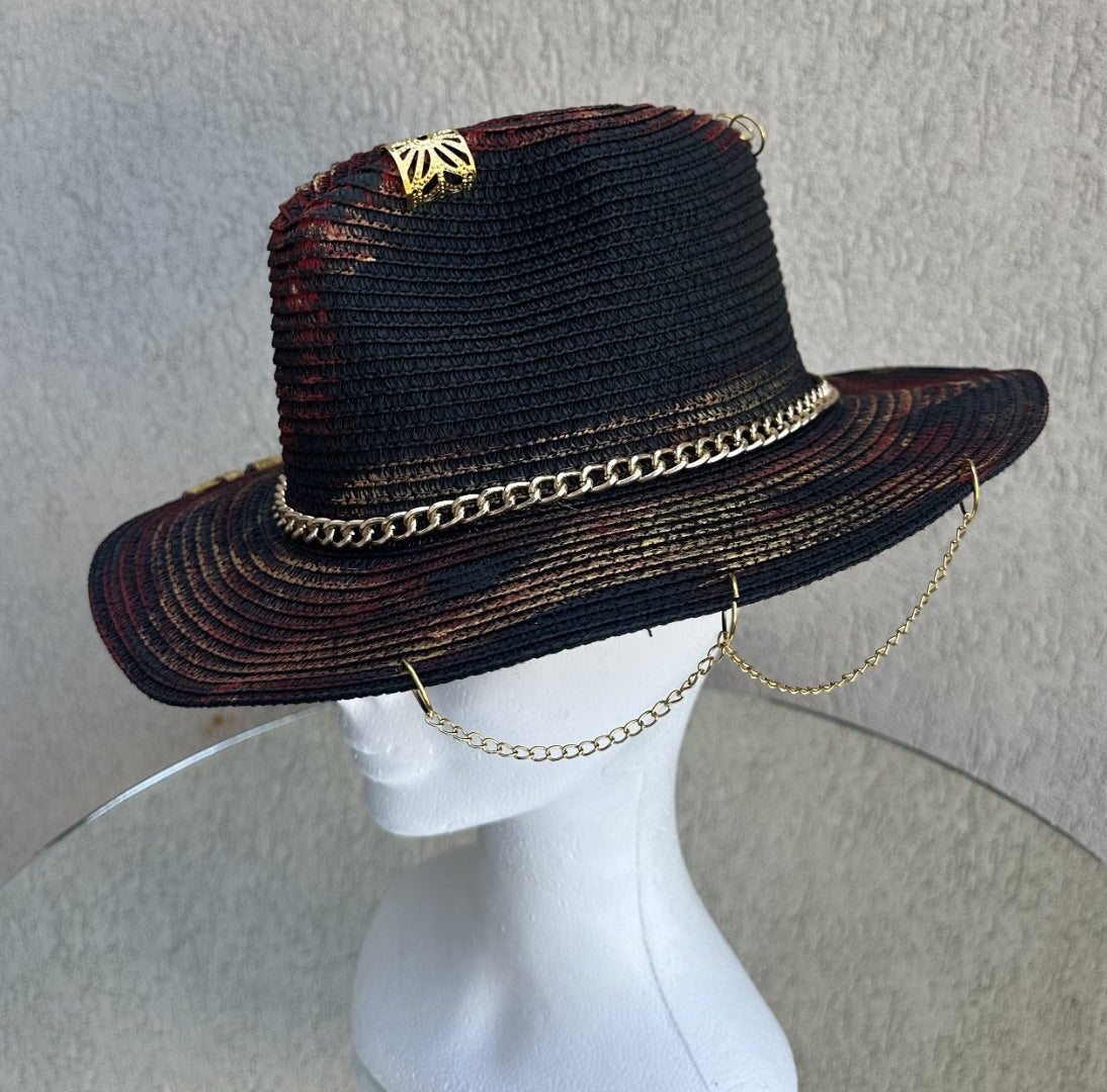 Palarie Neagra de Vara Vopsita