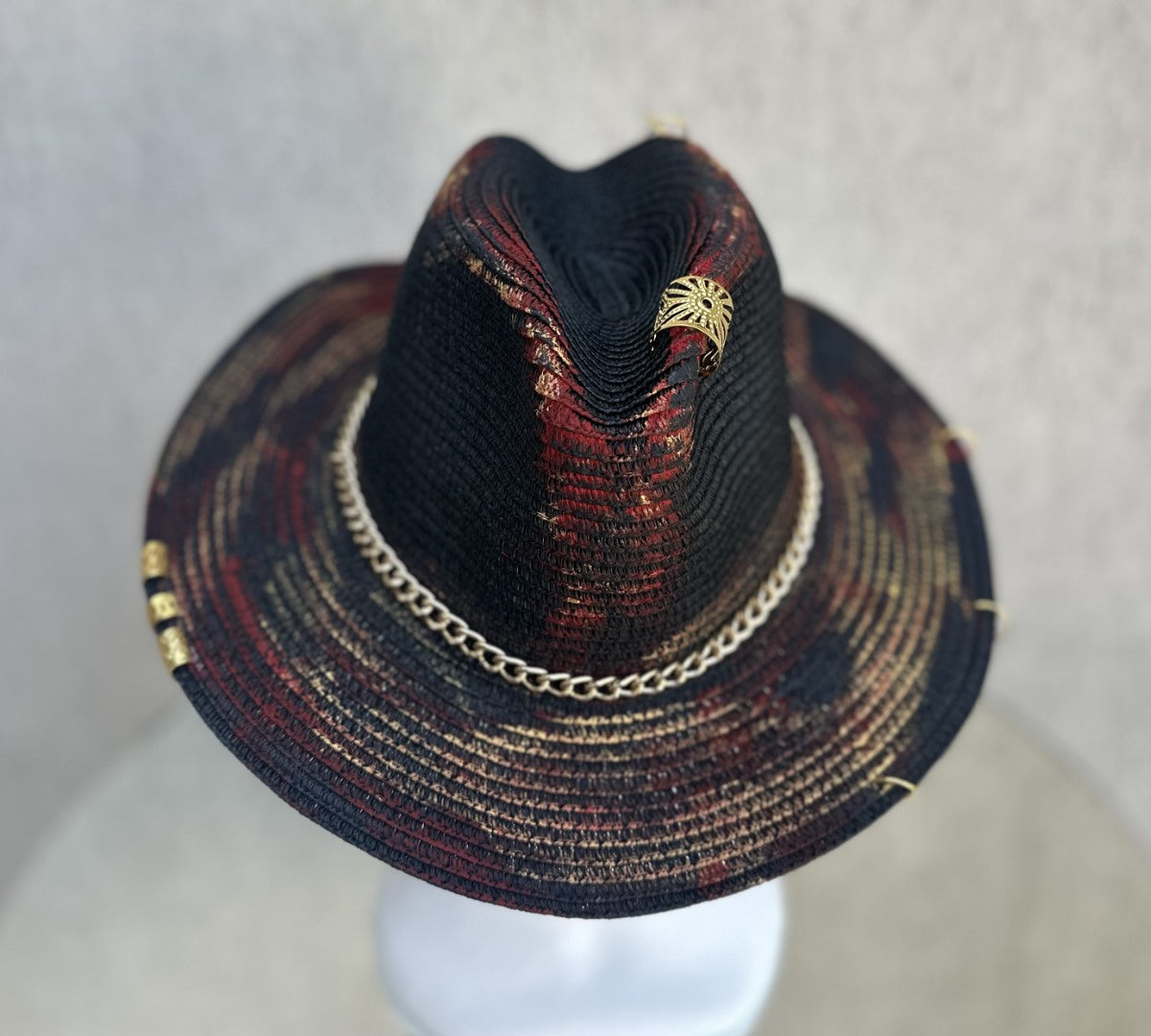 Palarie Neagra de Vara Vopsita