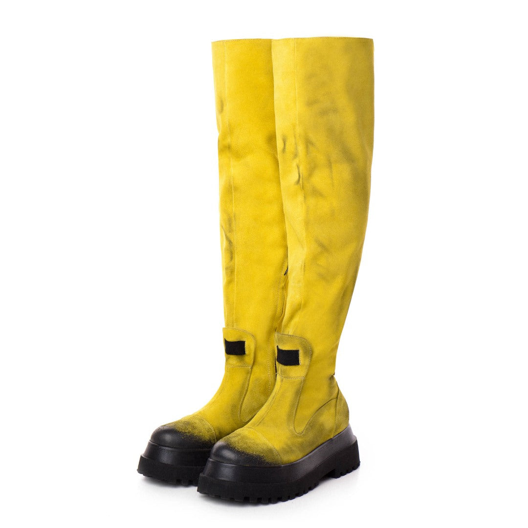 Bocanci dama inalti Dunk Yellow
