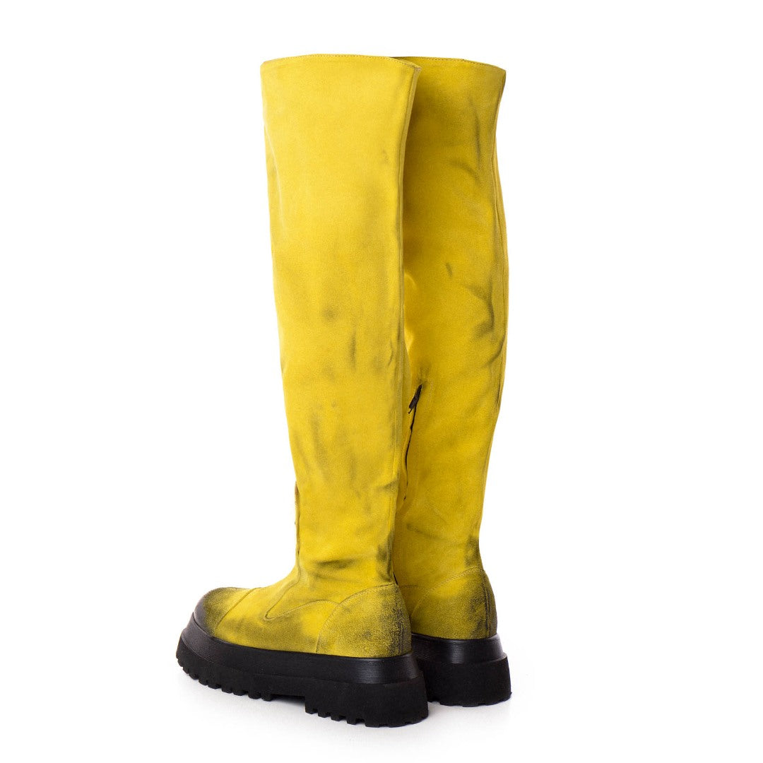 Bocanci dama inalti Dunk Yellow