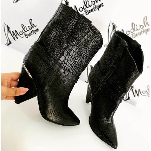 Ciocate dama din piele cu imprimeu Midnight Black Ciocate dama din piele cu imprimeu Midnight Black