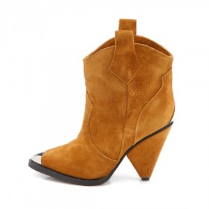 Ciocate maro din piele intoarsa Aki Camel