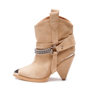 24h Ciocate / Botine Dama Karleen Mini Sand