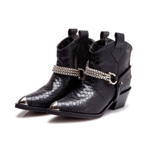 Ciocate scurte dama Amber Black Silver cu Imprimeu