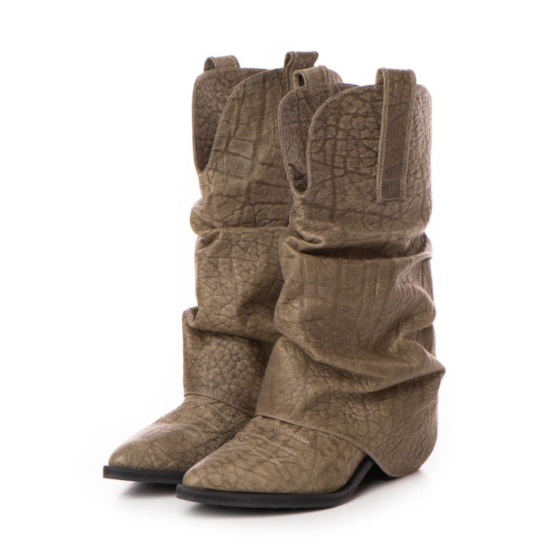 LIMITED EDITION Ciocate piele naturala de dama Mini Myko Kaki LIMITED EDITION Ciocate piele naturala de dama Mini Myko Kaki