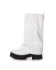 Bocanci Inalti Dama Sabug White din Piele