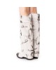 Ciocate piele intoarsa de dama Pocket White