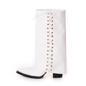 Ciocate piele naturala de dama Mahari Mini White