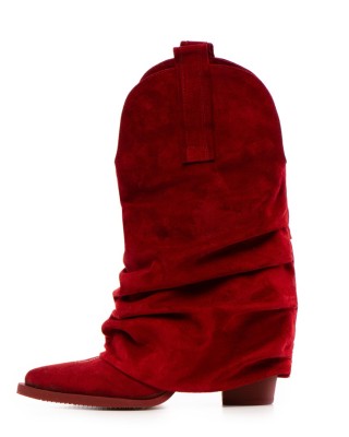 Ciocate piele intoarsa de dama Mini Myko Red