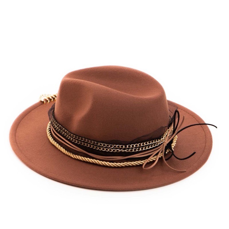 Palarie Maro cu Lant Auriu