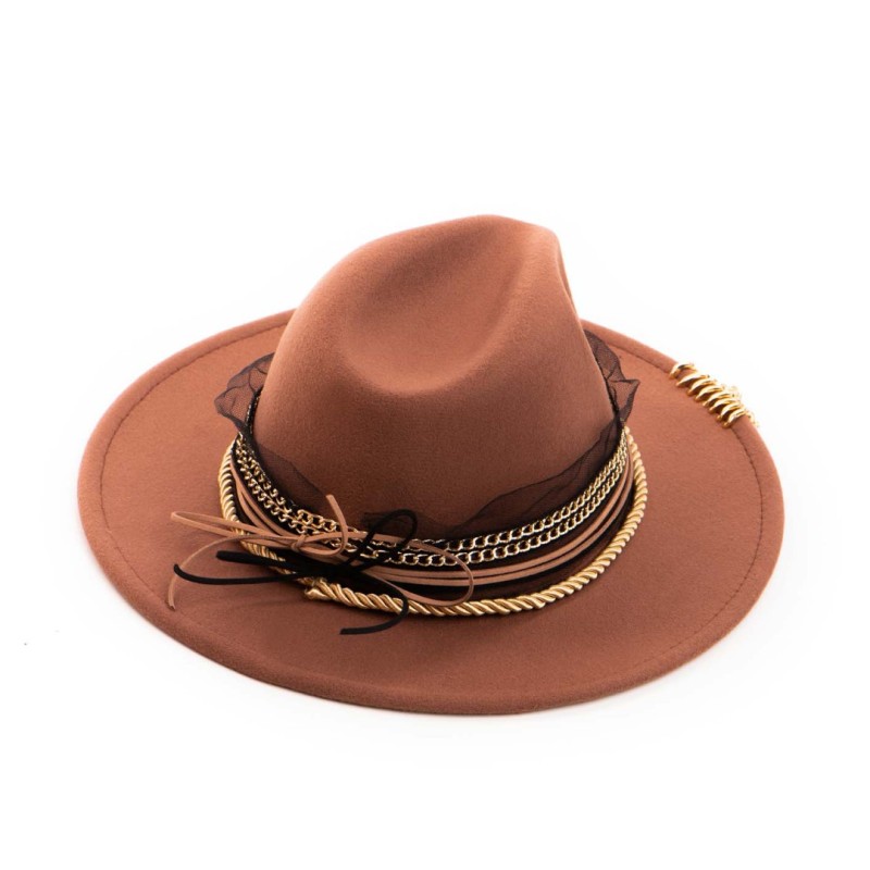 Palarie Maro cu Lant Auriu