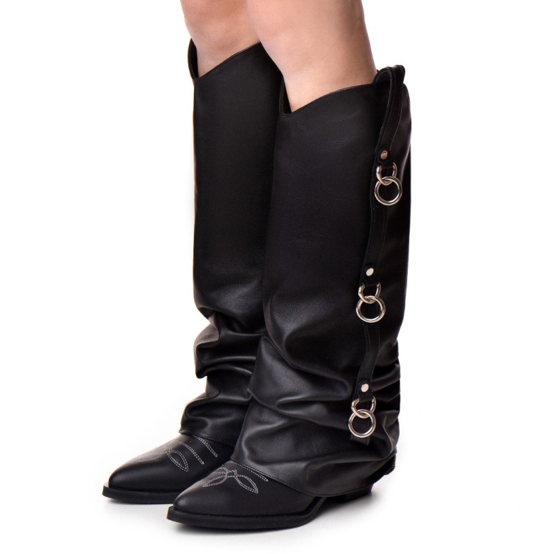 Ciocate piele naturala de dama Myko Black Ciocate piele naturala de dama Myko Black