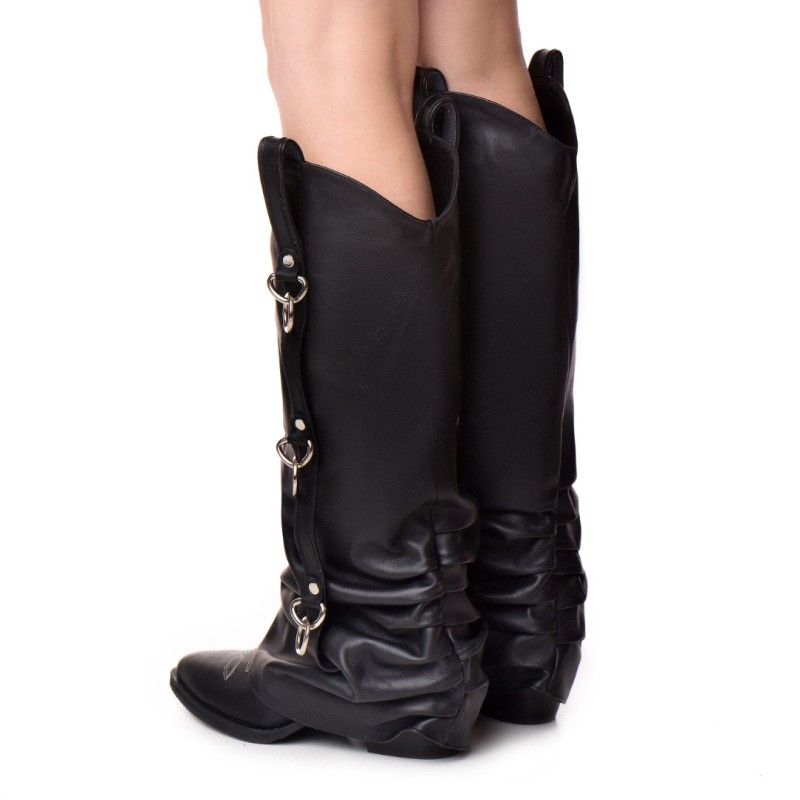 Ciocate piele naturala de dama Myko Black Ciocate piele naturala de dama Myko Black