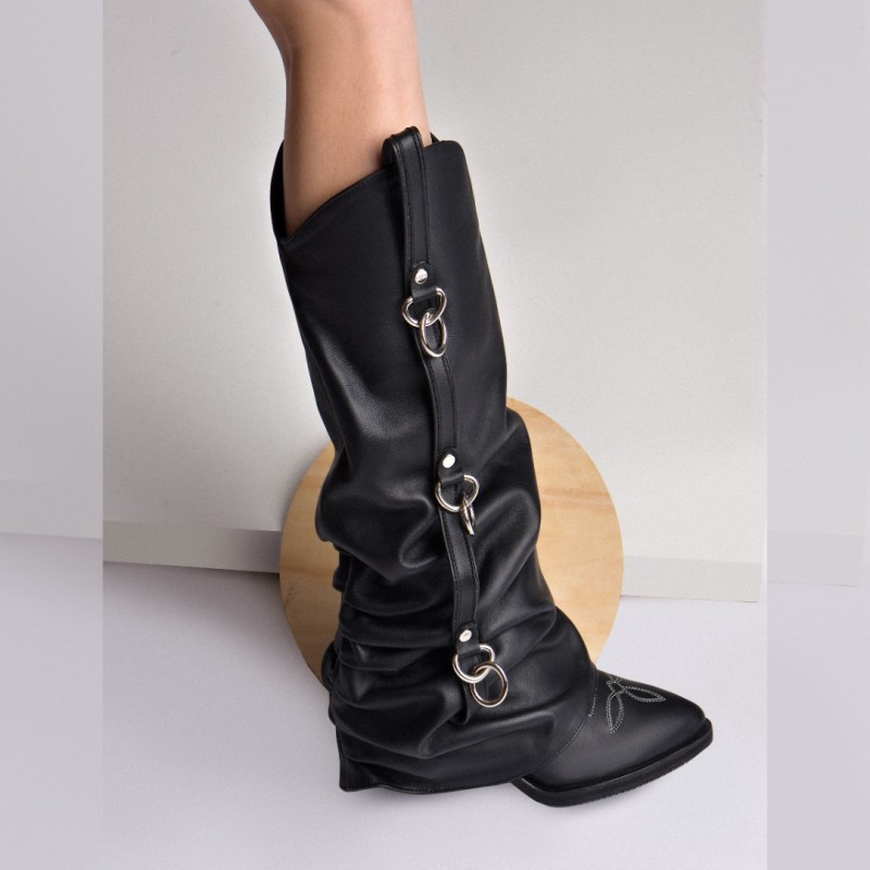 Ciocate piele naturala de dama Myko Black Ciocate piele naturala de dama Myko Black