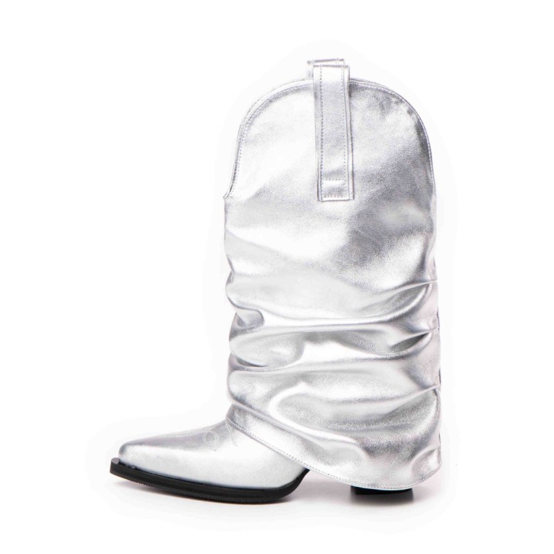 Ciocate piele naturala de dama Mini Myko Silver Ciocate piele naturala de dama Mini Myko Silver