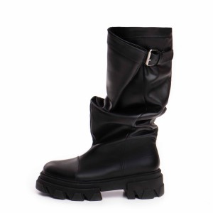 Bocanci piele naturala de dama fronsate Trisha