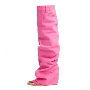 Cizme Dama Jeans Celine Pink