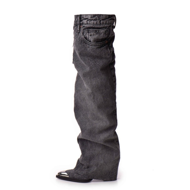 Cizme Dama Jeans Celine Grey