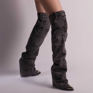 Cizme Dama Jeans Celine Grey