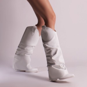 Ciocate piele naturala de dama Myko White 8