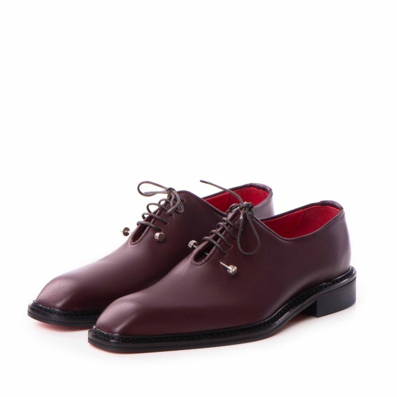 Pantofi de Ceremonie Piele Naturala Burghundy Pantofi de Ceremonie Piele Naturala Burghundy