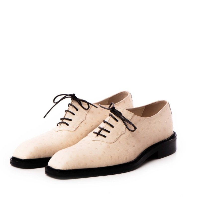 Pantofi de Ceremonie Piele Naturala Cu Imprimeu Nude