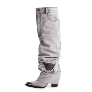 Cizme Dama Jeans Celine Grey