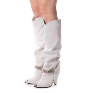 Ciocate Lungi din Piele Marelbo White