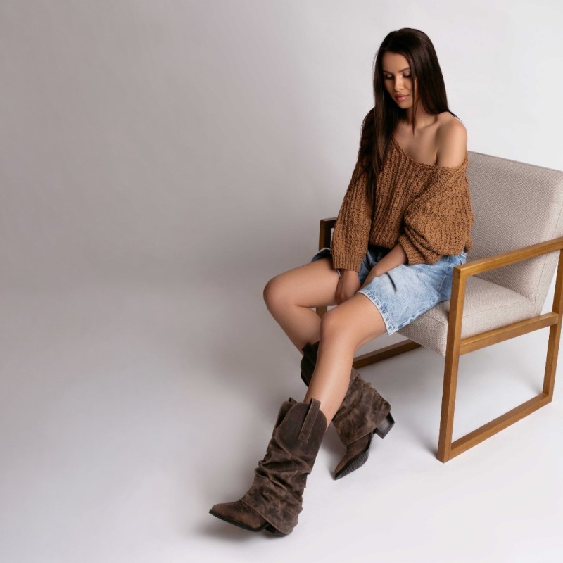 Ciocate piele naturala de dama Mini Myko Maro Vintage