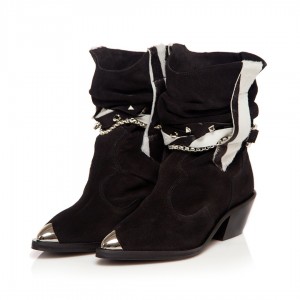 24h Ciocate / Botine Dama cu model fronsat Bellem Black