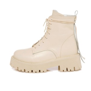 Bocanci Berrie nude din piele naturala