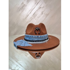 Palarie Maro cu Material de Blugi