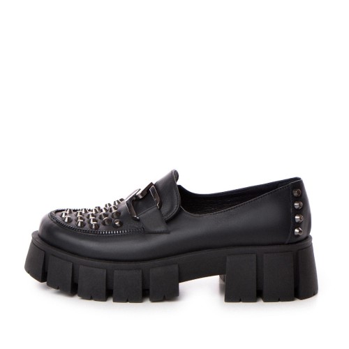 Pantofi Allen din piele naturala neagra