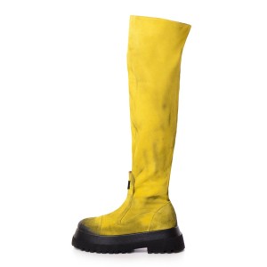 Bocanci dama inalti Dunk Yellow